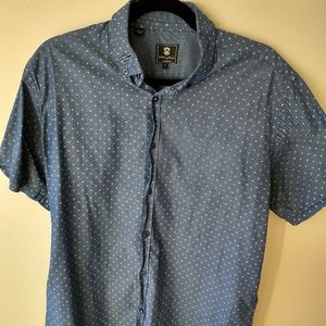 Steel & Jelly men's sleeveless button down navy airplane print L